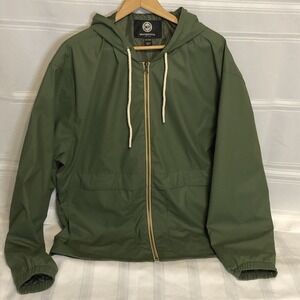 Weatherproof Men's Size 2XL Green Hooded Water Resistant Flexible Durable Jacket
